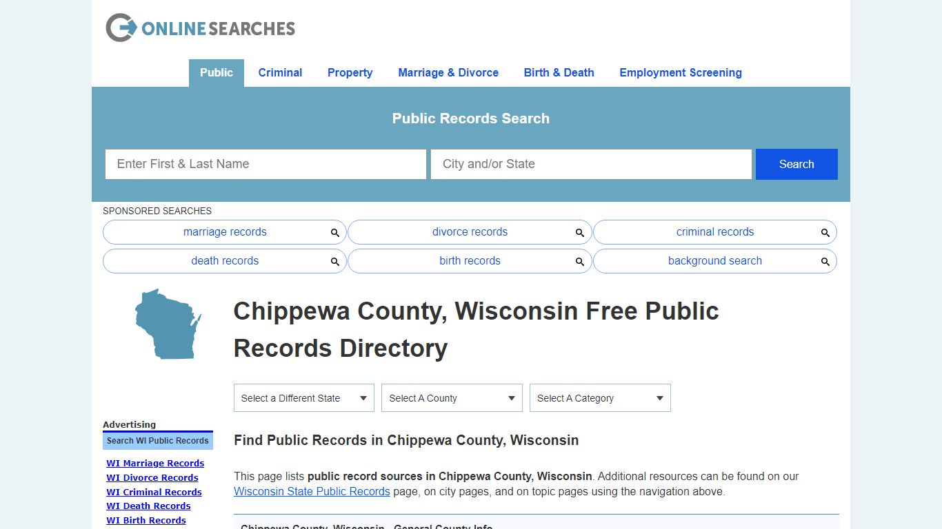 Chippewa County, Wisconsin Public Records Directory