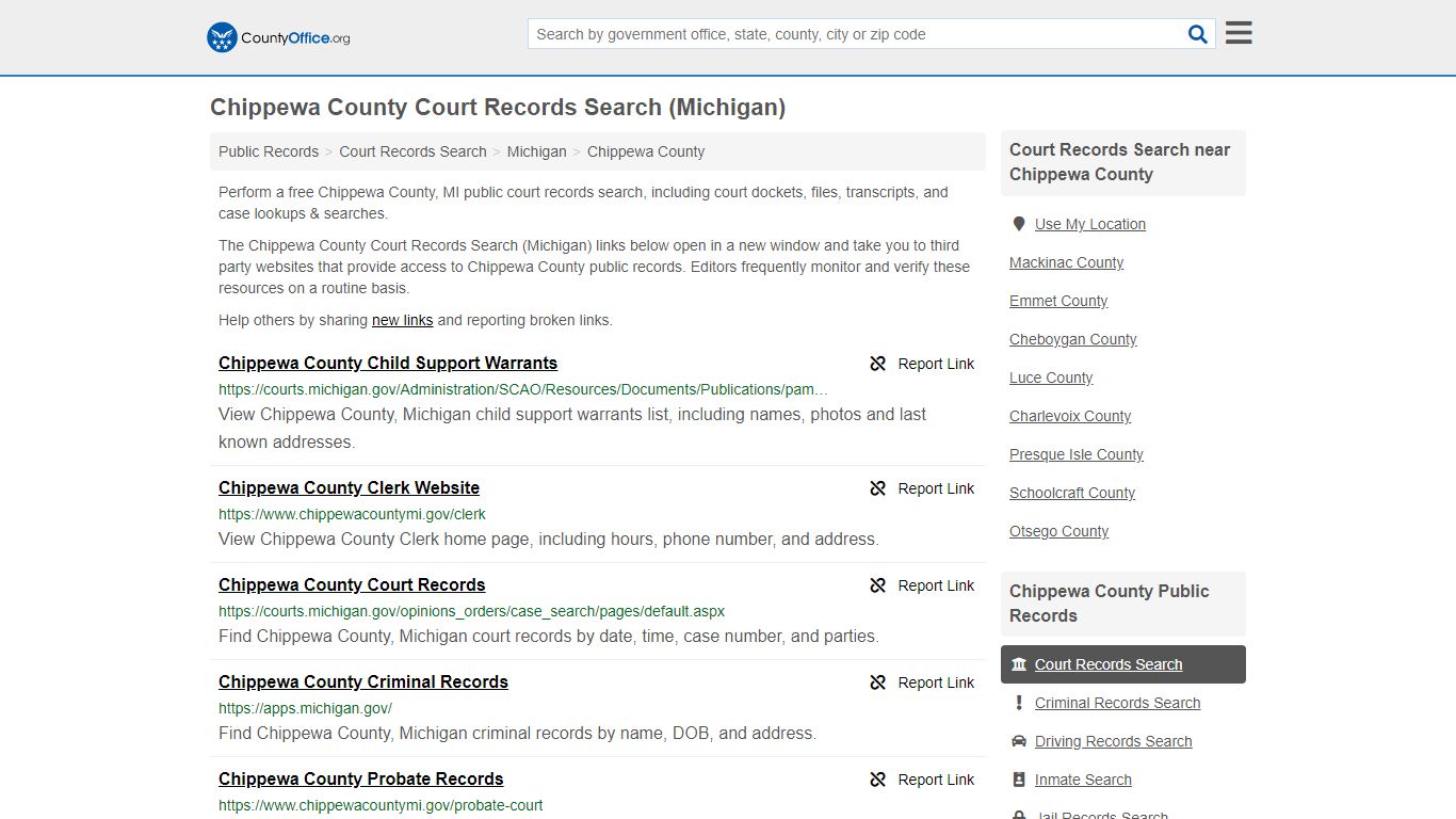 Court Records Search - Chippewa County, MI (Adoptions ...