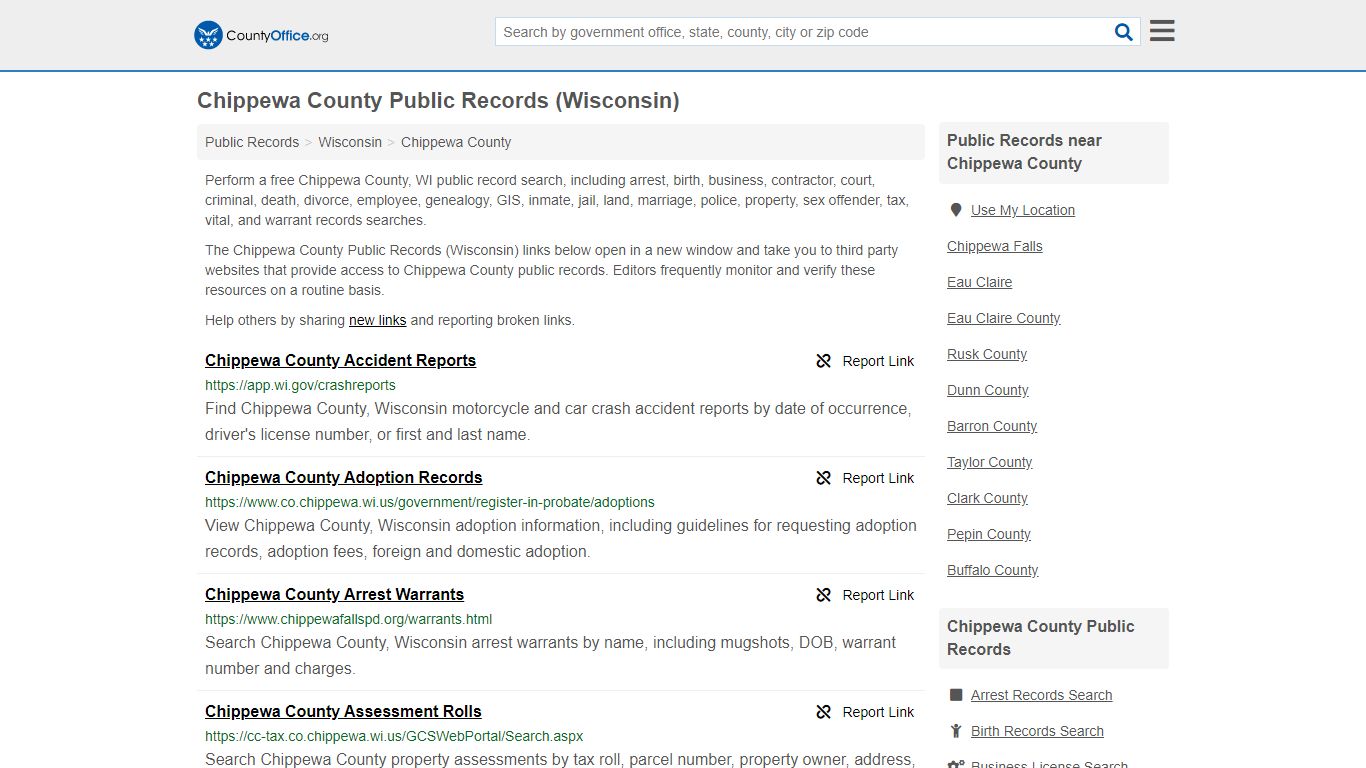 Public Records - Chippewa County, WI (Business, Criminal ...