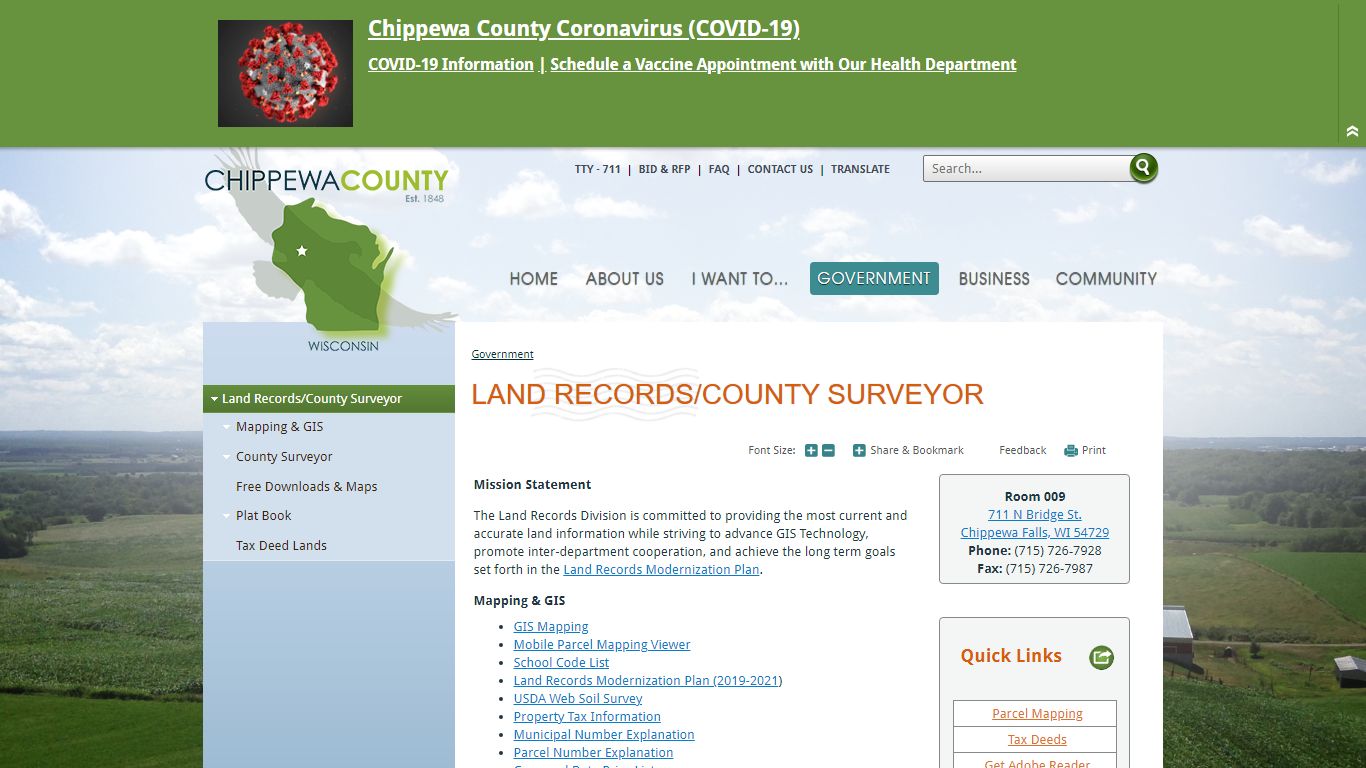 Land Records/County Surveyor | Chippewa County, Wi